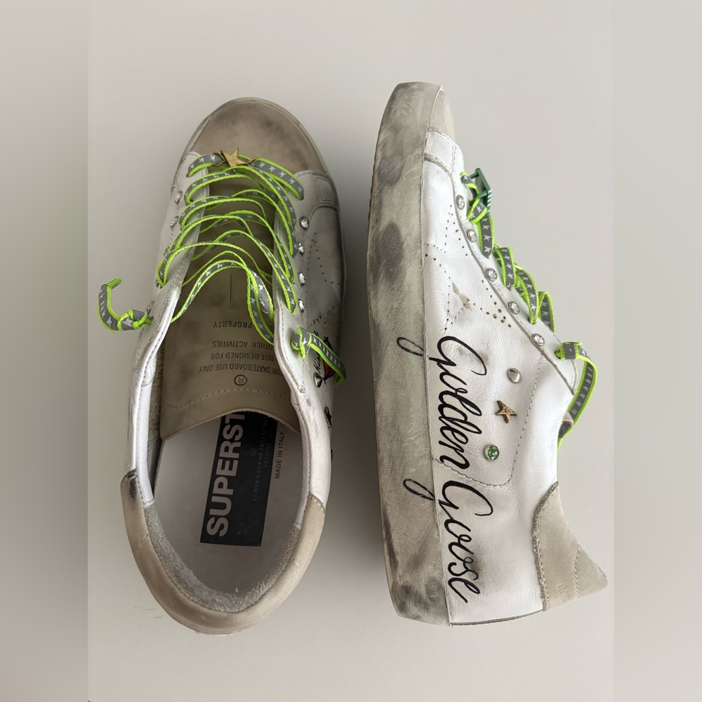 Authentic Golden Goose Superstar Distressed Sneakers